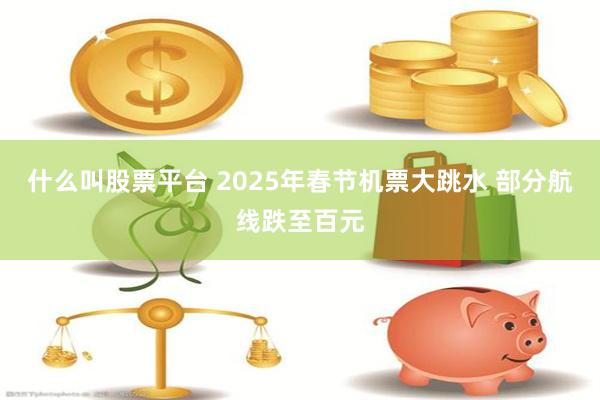 什么叫股票平台 2025年春节机票大跳水 部分航线跌至百元